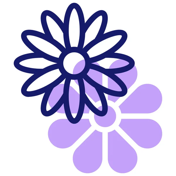 Flower Web Icon Simple Illustration — Stock Vector