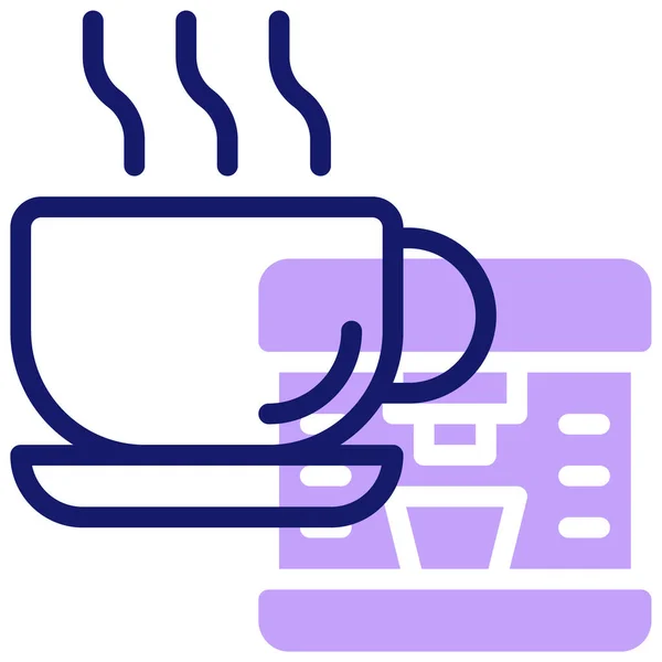Koffie Web Icoon Eenvoudige Illustratie — Stockvector