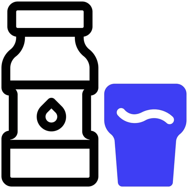 Oil Bottle Simple Design — Stock Vector