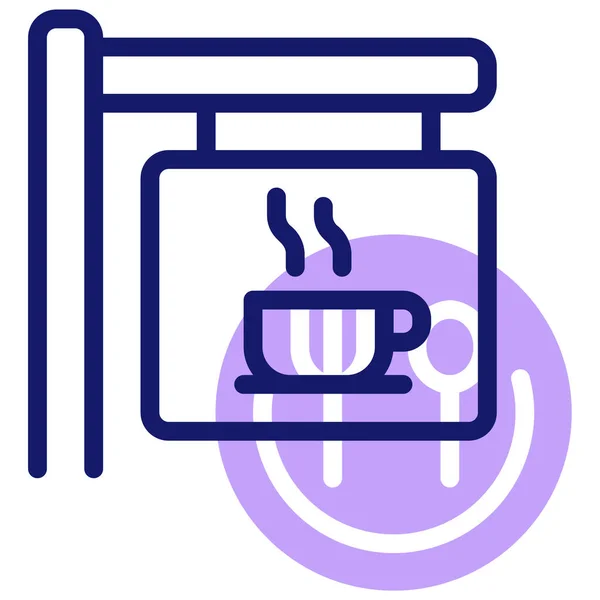 Kaffeskylt Webbikon — Stock vektor