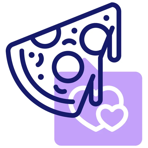 Pizza Icon Simple Illustration — Stock Vector
