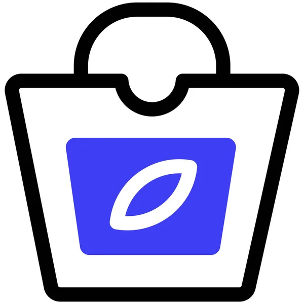 Τσάντα Για Ψώνια Απλή Απεικόνιση — Διανυσματικό Αρχείο