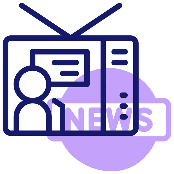 Television Web Icon Simple Design — Stock Vector