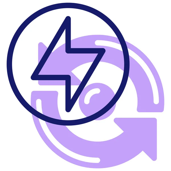 Elektrisch Web Symbol Einfache Illustration — Stockvektor