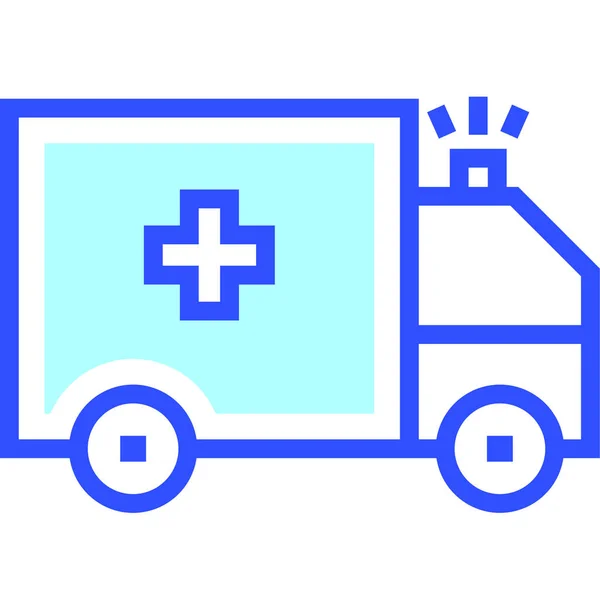 Een Ambulance Web Icoon Eenvoudige Illustratie — Stockvector