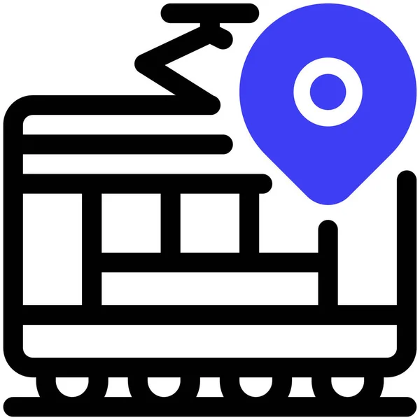 Трамвай Иконка Сайта — стоковый вектор