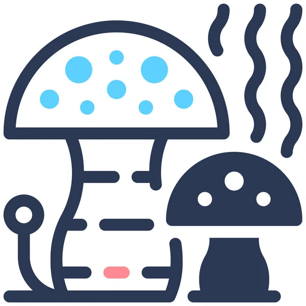 Pilze Web Symbol Einfache Illustration — Stockvektor