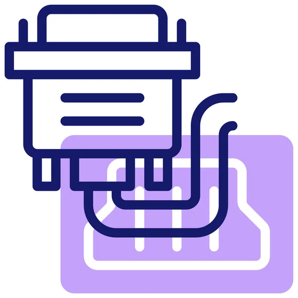 Printer Web Icoon Eenvoudige Illustratie — Stockvector