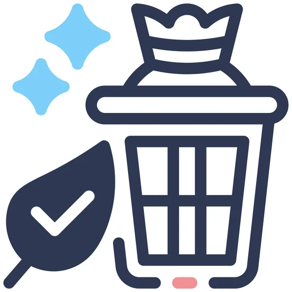 Müllsäcke Symbol Vektorillustration Einfaches Design — Stockvektor