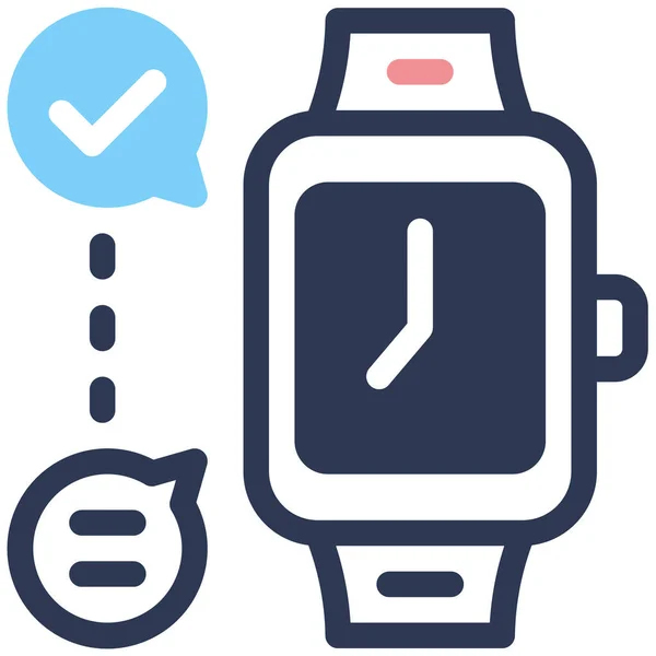 Smartwatch Web Simgesi Basit Illüstrasyon — Stok Vektör