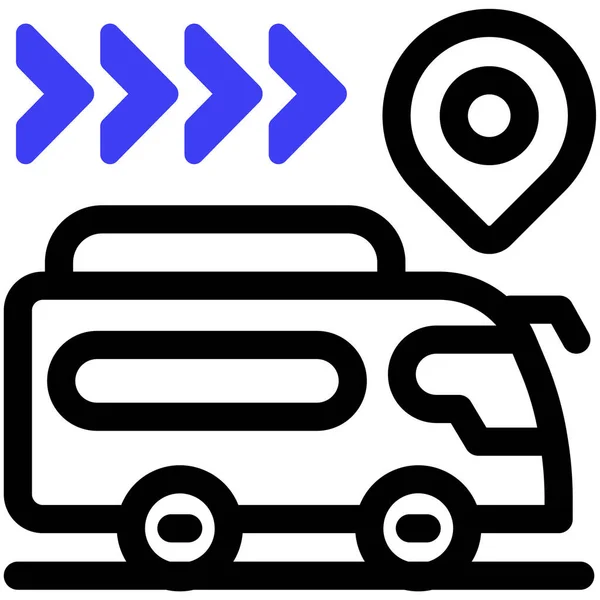 Bus Icône Web Illustration Simple — Image vectorielle