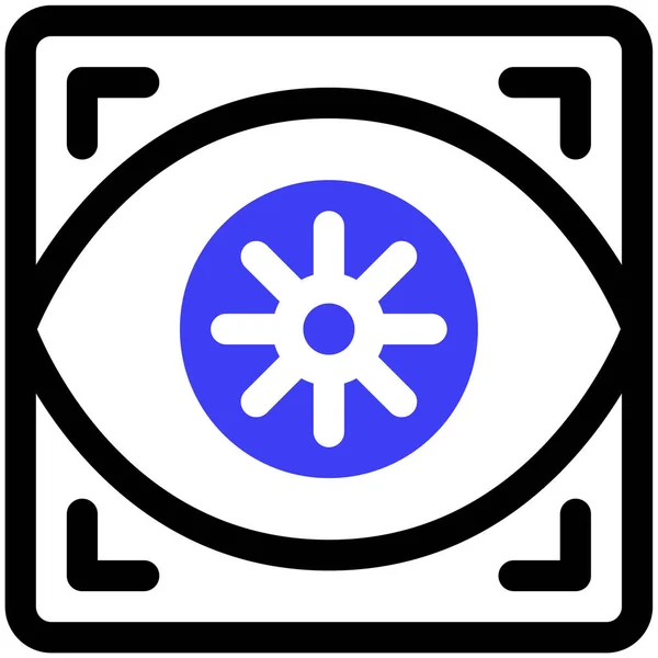 Icono Del Escáner Retina Vector Ilustración — Archivo Imágenes Vectoriales