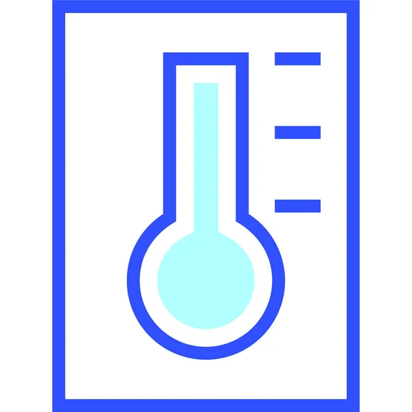 Θερμόμετρο Web Εικονίδιο Απλή Απεικόνιση — Διανυσματικό Αρχείο