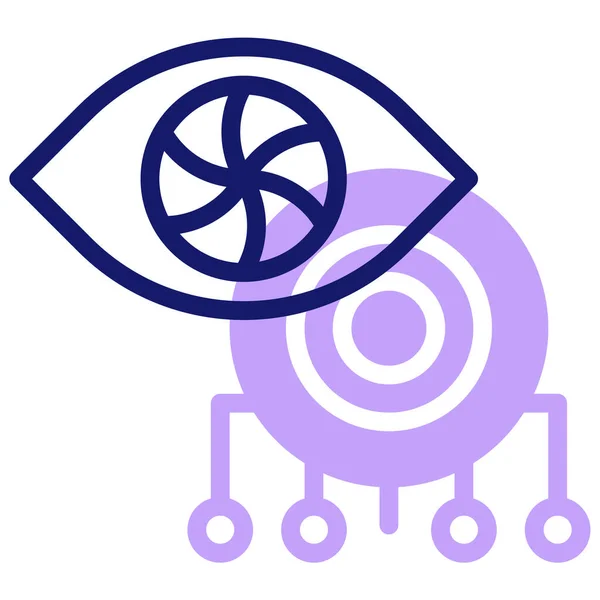 Bionic Eye Icona Moderna Illustrazione Vettoriale — Vettoriale Stock