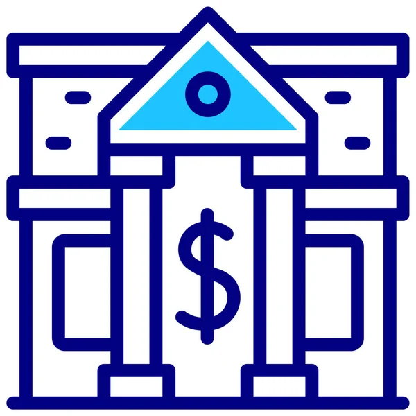 Банківська Ікона Векторна Ілюстрація Простий Дизайн — стоковий вектор