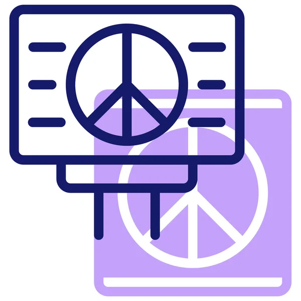 Paz Icono Web Diseño Simple — Archivo Imágenes Vectoriales