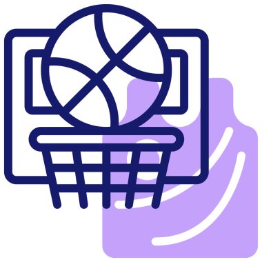 Basketbol. Web simgesi basit illüstrasyon