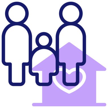 Aile simgesinin vektör illüstrasyonu