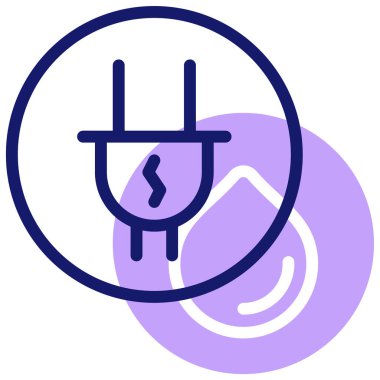 Elektrik prizi. Web simgesi basit illüstrasyon 