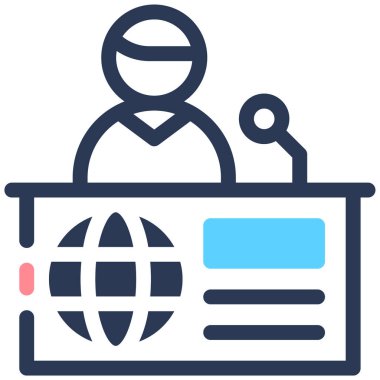 Haberler. Web simgesi basit illüstrasyon