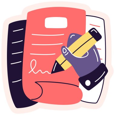 Sözleşme. Web simgesi basit illüstrasyon