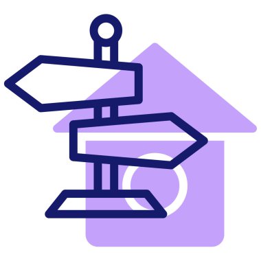 İşaret levhası Web simgesi basit illüstrasyon 