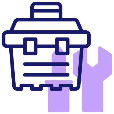  Araç Kutusu Web simgesi basit illüstrasyon