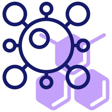 Molekül simgesi, basit web illüstrasyonu
