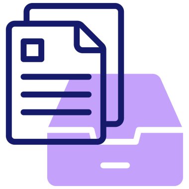 Arşiv simgesi, vektör illüstrasyonu