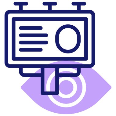 Reklam simgesi, vektör illüstrasyonu