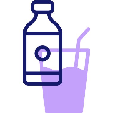 Maden suyu. Web simgesi basit illüstrasyon