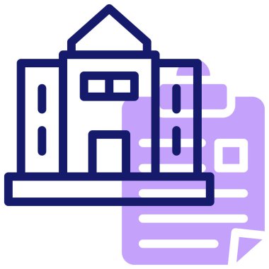 Bina. Web simgesi basit illüstrasyon