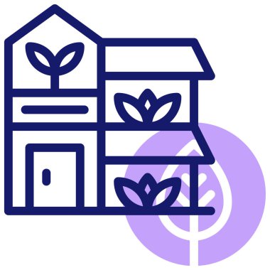 Eco House icon, vector illustration simple design