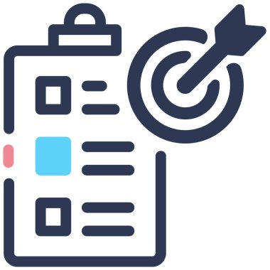 Hedef, simge vektör illüstrasyonunu hedefle