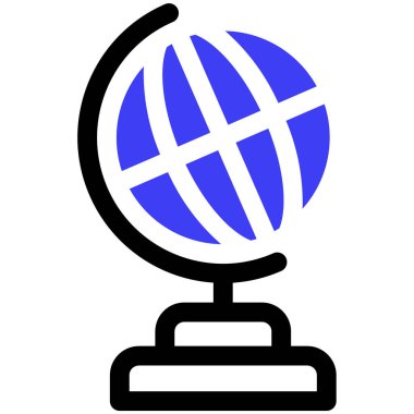 Küre. Web simgesi basit illüstrasyon