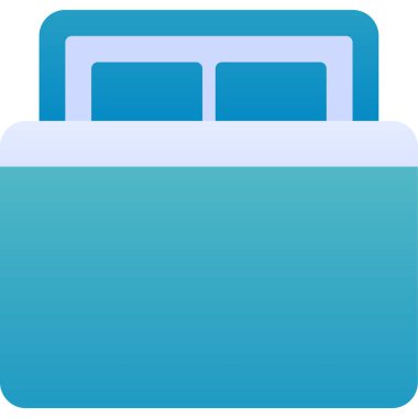 Yatağa. Web simgesi basit illüstrasyon