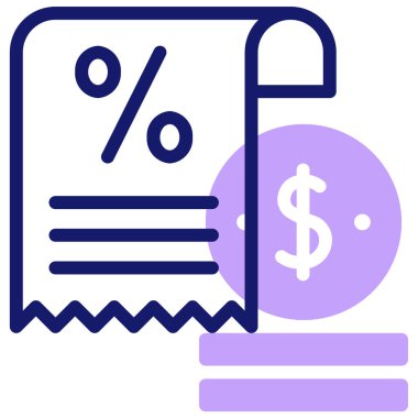 Fatura. Web simgesi basit illüstrasyon
