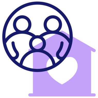 Aile simgesinin vektör illüstrasyonu