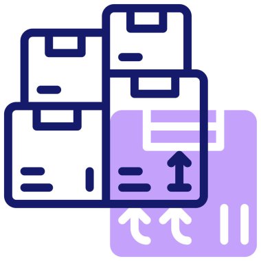 Paketleme simgesinin vektör illüstrasyonu