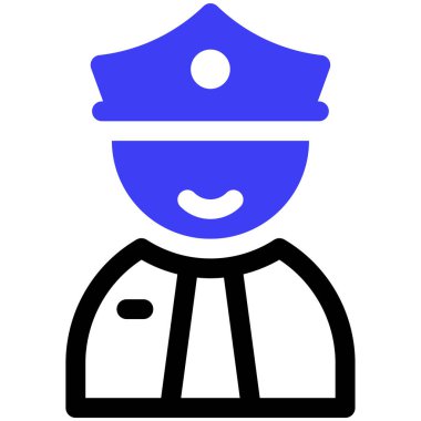 Polis memuru. Basit resimleme