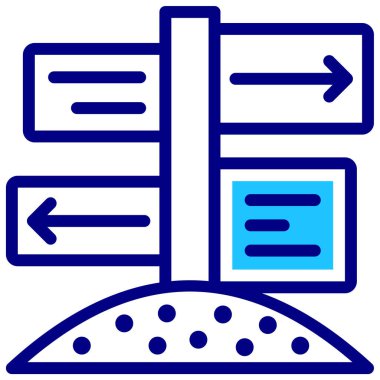 İşaret levhası Web simgesi basit illüstrasyon 