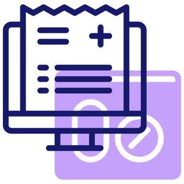 Reçeteli. Web simgesi basit illüstrasyon