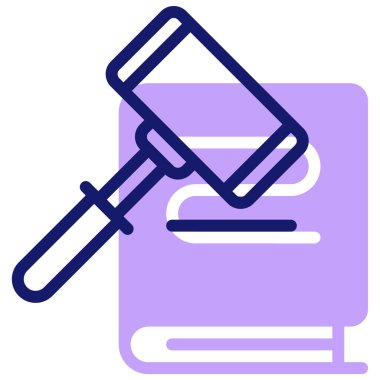 Hukuk ve adalet, web simgesi basit illüstrasyon