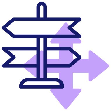 yön simgesi, basit ve minimalist illüstrasyon