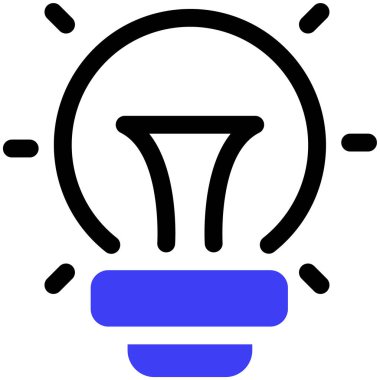 Ampul. Web simgesi basit illüstrasyon