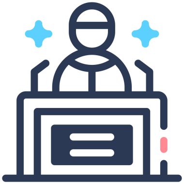 Teslimat. Web simgesi basit illüstrasyon