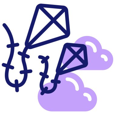 Uçurtma simgesinin vektör çizimi