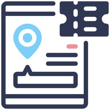 bilet web simgesi basit tasarım