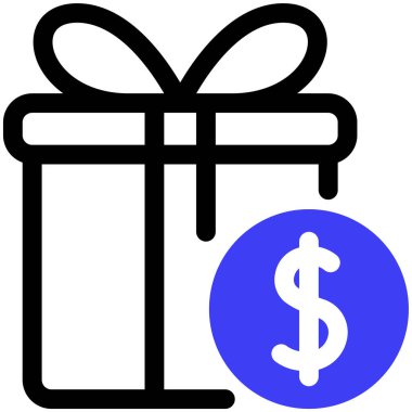 Hediye. Web simgesi basit illüstrasyon