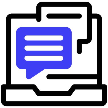 Sohbet simgesi, vektör illüstrasyonu basit tasarım